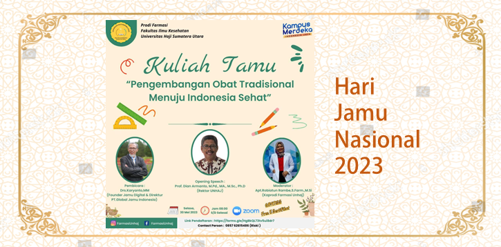 Rektor Universitas Haji Sumatera Utara Akan Membuka Kuliah Tamu Pengembangan Obat Herbal Rektor Universitas Haji Sumatera Utara Akan Membuka Kuliah Tamu Pengembangan Obat Herbal